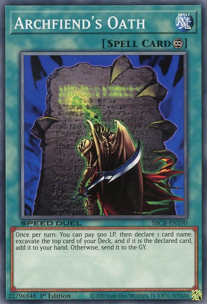 Archfiend’s Oath (190) (SBCB) - YuGiOh Single