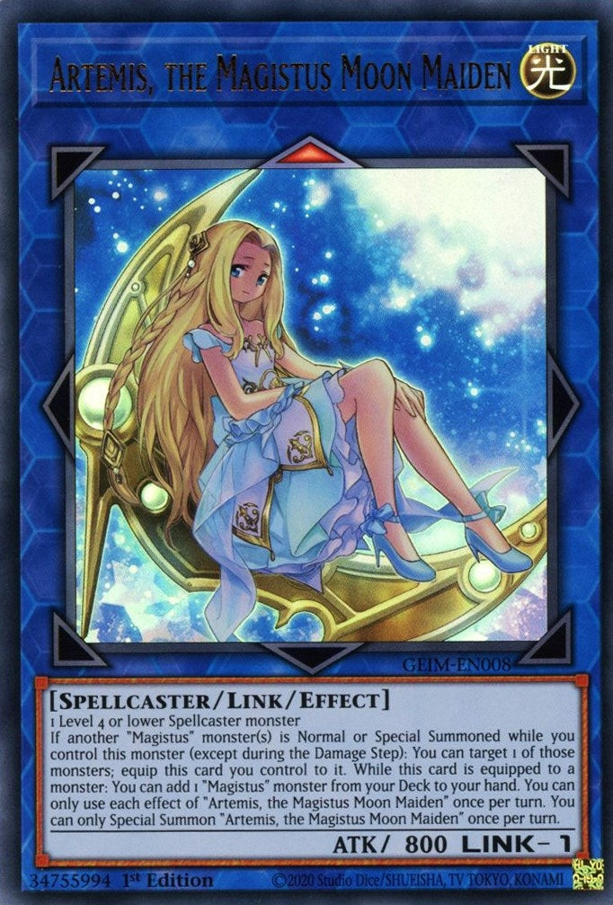 Artemis the Magistus Moon Maiden (8) (GEIM) - YuGiOh Single