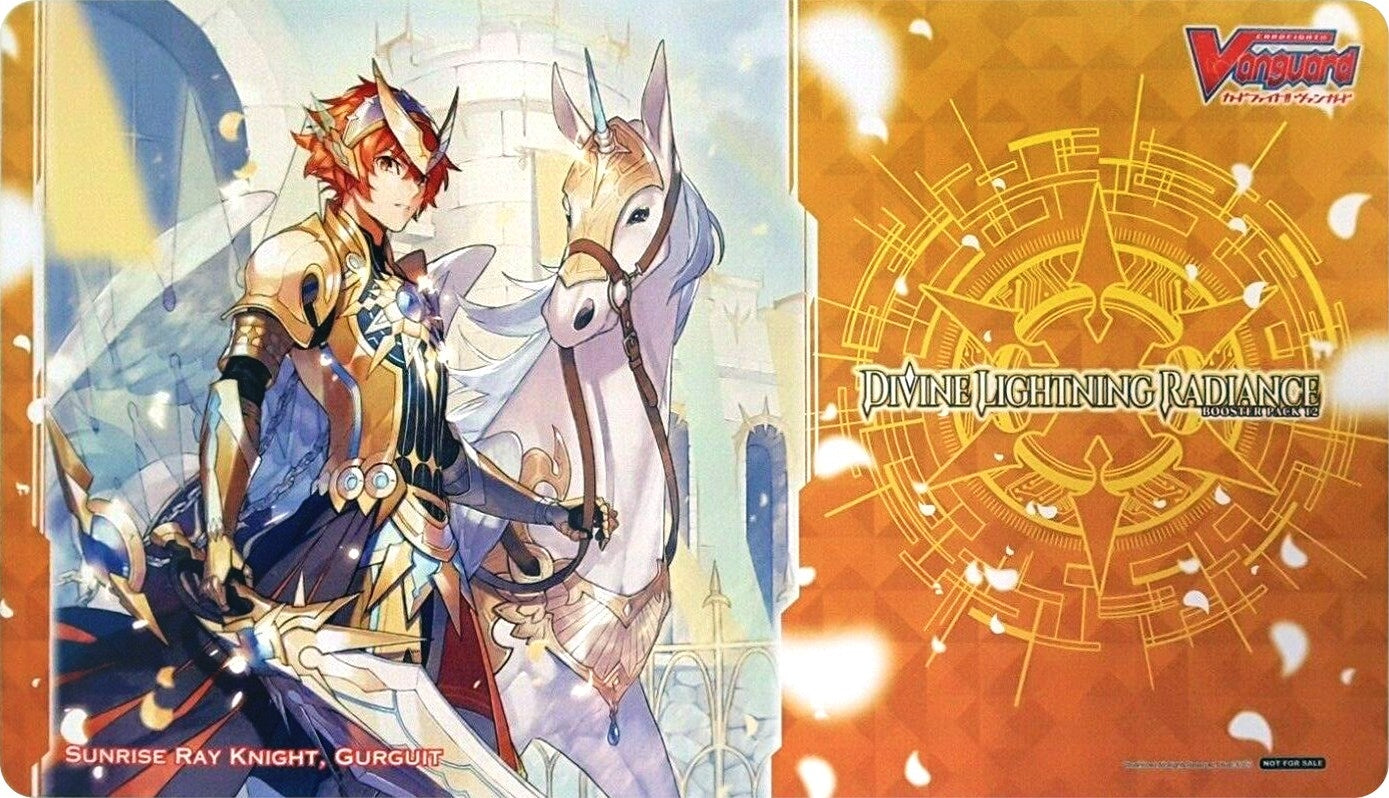 Cardfight!! Vanguard Sneak Preview Playmat: Divine Lightning Radiance - Sunrise Ray Knight Gurguit - Playmats Sealed