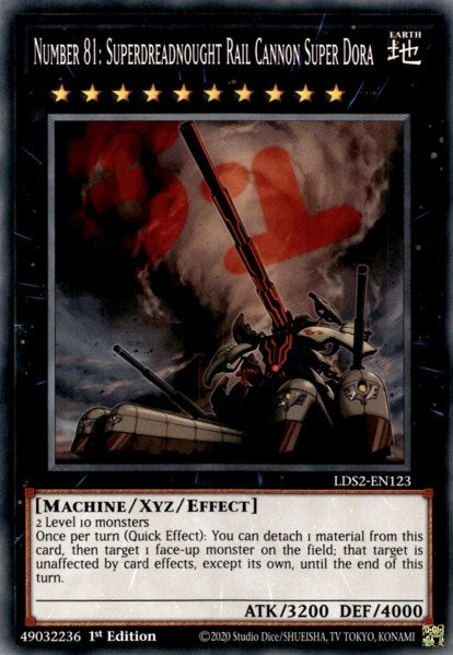 Number 81: Superdreadnought Rail Cannon Super Dora (2123) (LDS2) - YuGiOh Single