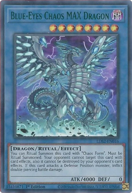 Blue-Eyes Chaos MAX Dragon (Green) (2016) (LDS2) - YuGiOh Single
