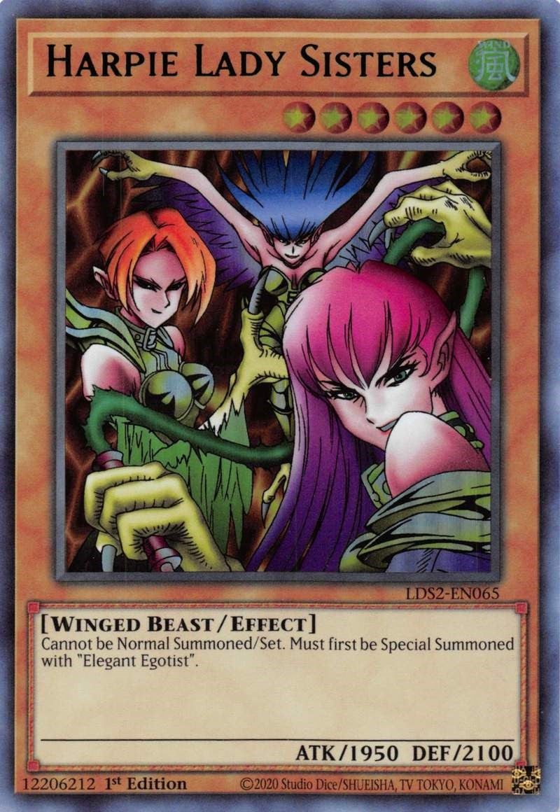 Harpie Lady Sisters (Green) (2065) (LDS2) - YuGiOh Single