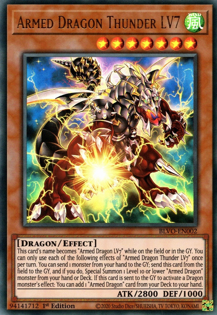 Armed Dragon Thunder LV7 (2) (BLVO) - YuGiOh Single