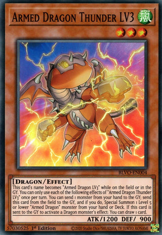 Armed Dragon Thunder LV3 (4) (BLVO) - YuGiOh Single