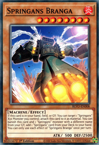 Springans Branga (8) (BLVO) - YuGiOh Single