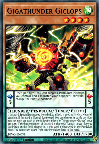 Gigathunder Giclops (32) (BLVO) - YuGiOh Single