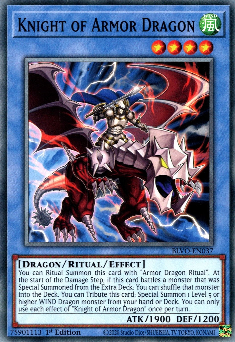 Knight of Armor Dragon (37) (BLVO) - YuGiOh Single