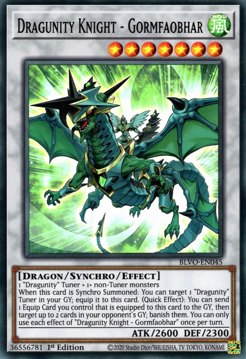 Dragunity Knight - Gormfaobhar (45) (BLVO) - YuGiOh Single