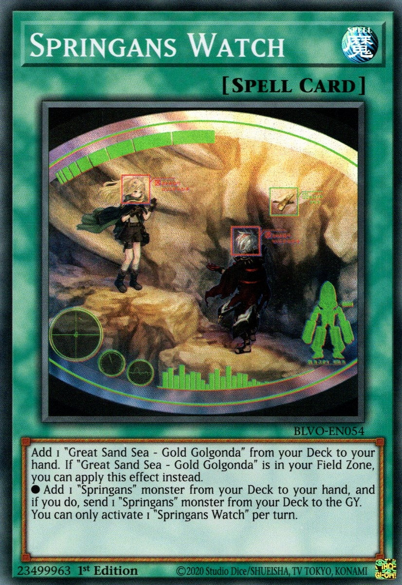 Springans Watch (54) (BLVO) - YuGiOh Single
