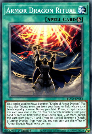 Armor Dragon Ritual (64) (BLVO) - YuGiOh Single