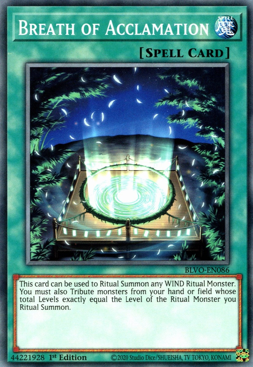 Breath of Acclamation (86) (BLVO) - YuGiOh Single