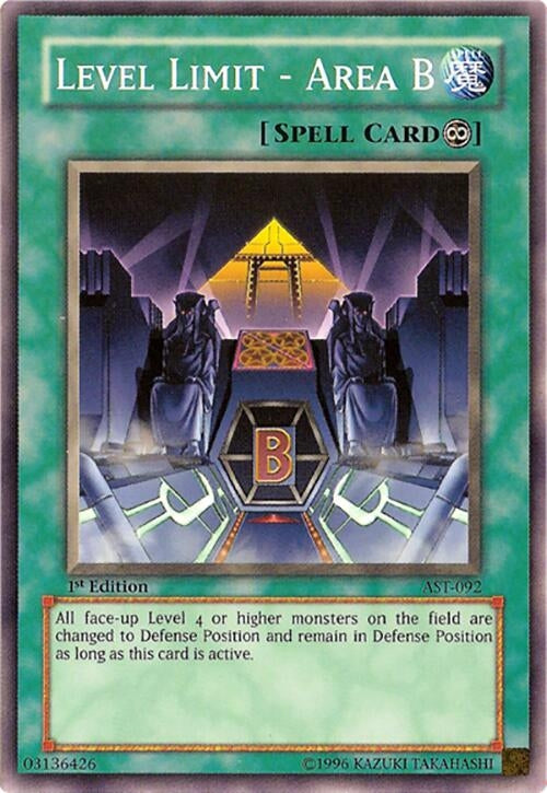 Level Limit - Area B (92) - YuGiOh Single