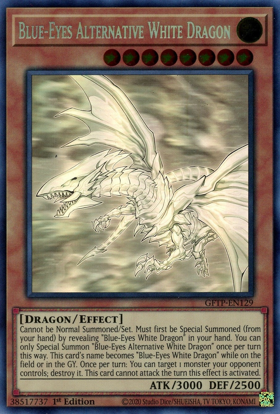 Blue-Eyes Alternative White Dragon (Ghost Rare) (129) (GFTP) - YuGiOh Single