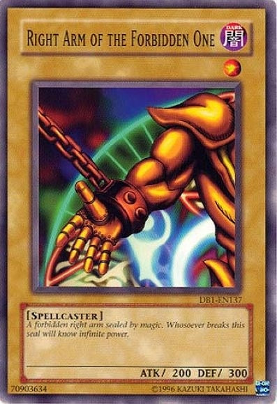 Right Arm of the Forbidden One (1137) (DB1) - YuGiOh Single