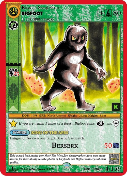 Bigfoot (4) (CNKE) - MetaZoo Single