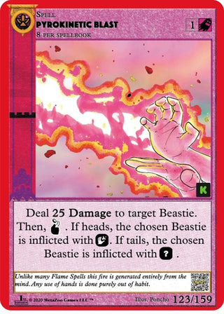Pyrokinetic Blast (123) (CNKE) - MetaZoo Single