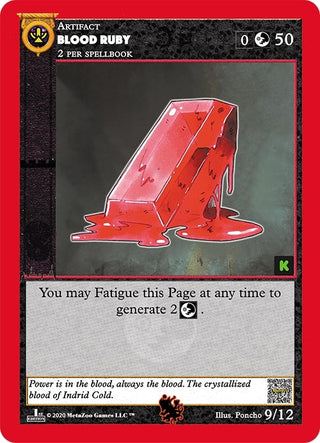 Blood Ruby (9) (CNKE-TD) - MetaZoo Single