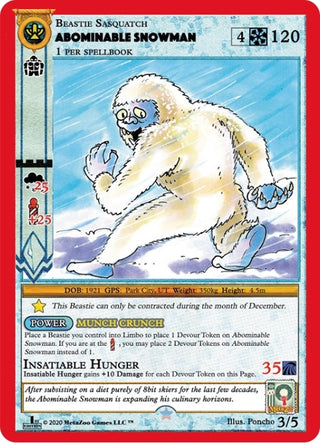 Abominable Snowman (First Edition) (3) (HOLIP) - MetaZoo Single