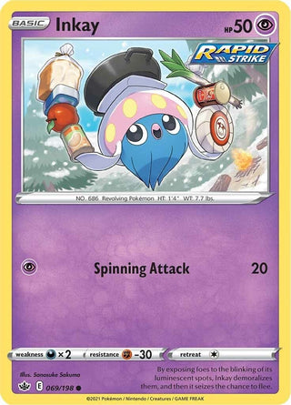 Image for Inkay (069/198) (SWSH06: Chilling Reign) - Pokemon