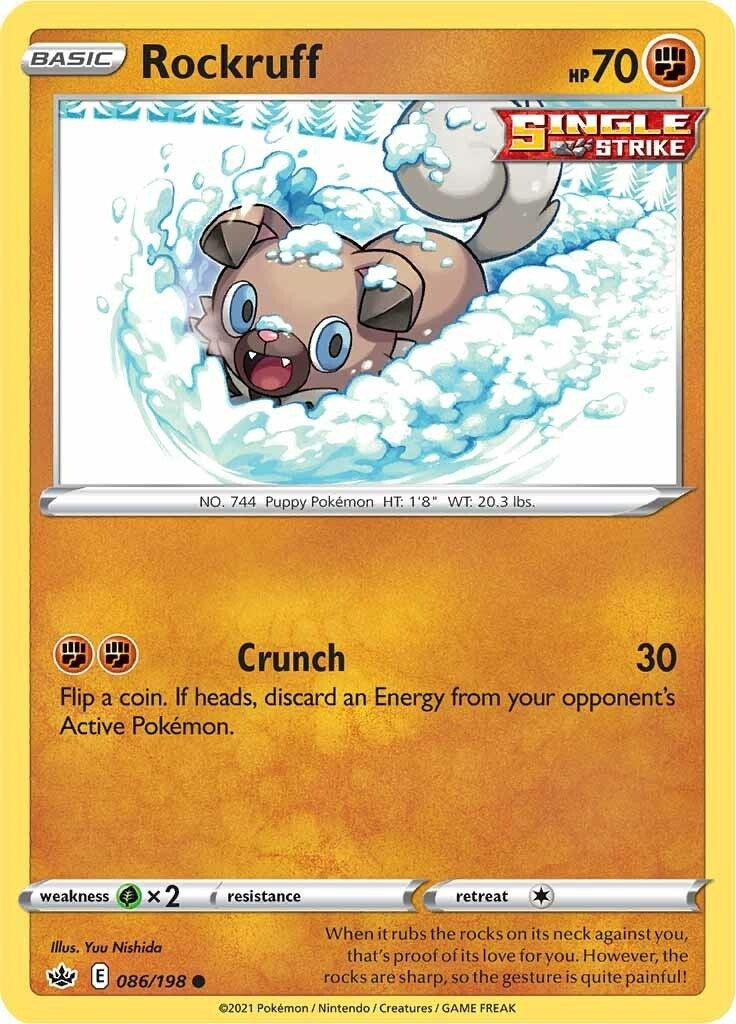 Image for Rockruff (086/198) (SWSH06: Chilling Reign) - Pokemon