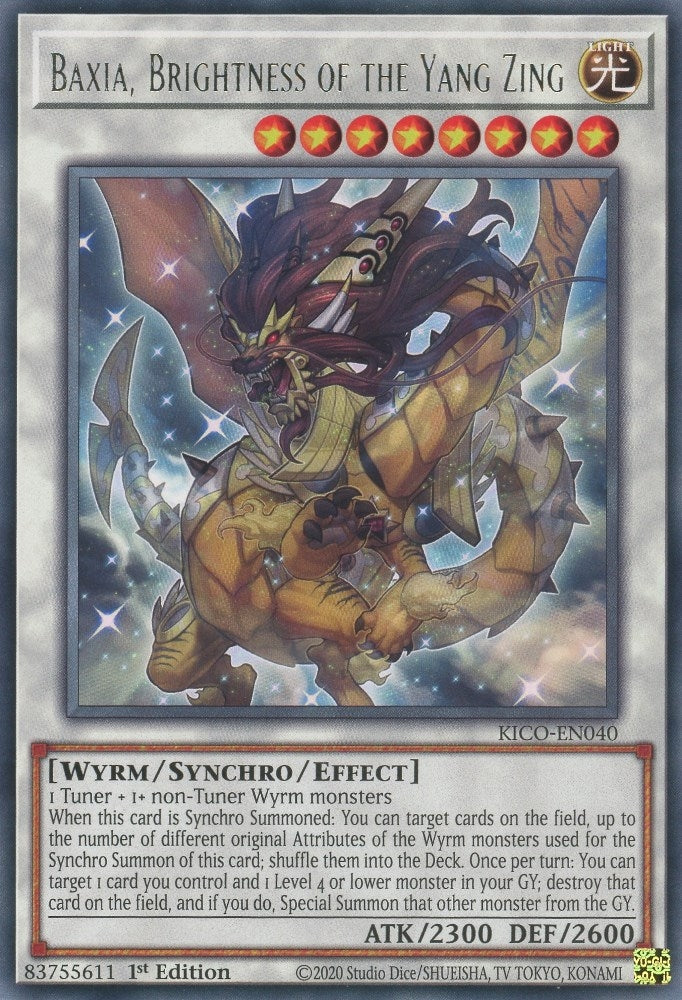 Baxia Brightness of the Yang Zing (40) (KICO) - YuGiOh Single