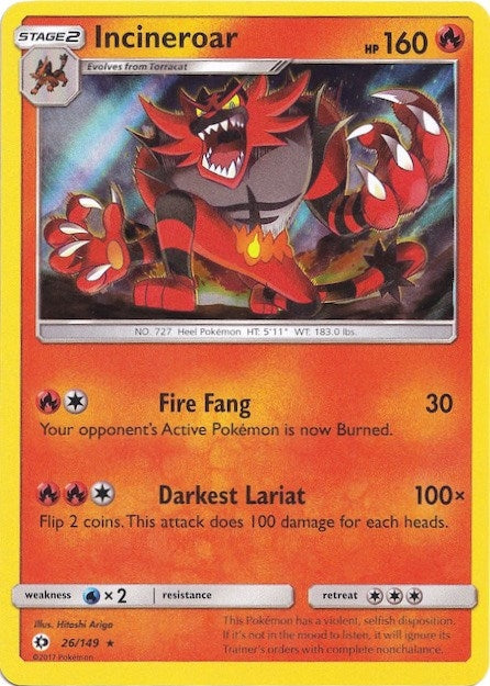 Image for Incineroar - 26/149 (Water Web Holo) (026/149) (Miscellaneous Cards & Products) - Pokemon
