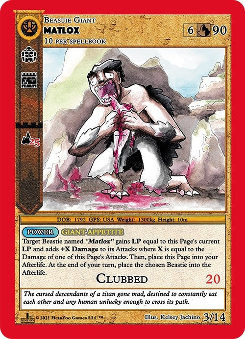 Matlox (3) (CNFE-RE) - MetaZoo Single