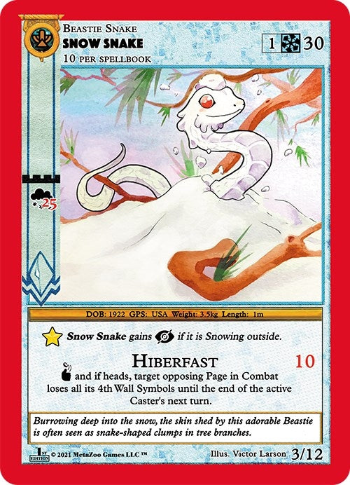 Snow Snake (3) (CNFE-RE) - MetaZoo Single
