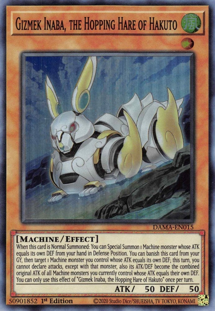 Gizmek Inaba the Hopping Hare of Hakuto (15) (DAMA) - YuGiOh Single