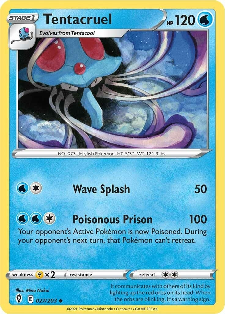 Image for Tentacruel (027/203) (SWSH07: Evolving Skies) - Pokemon