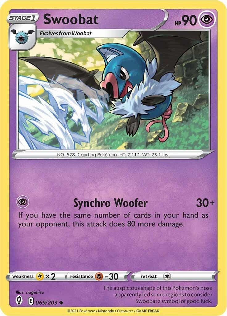 Image for Swoobat (069/203) (SWSH07: Evolving Skies) - Pokemon