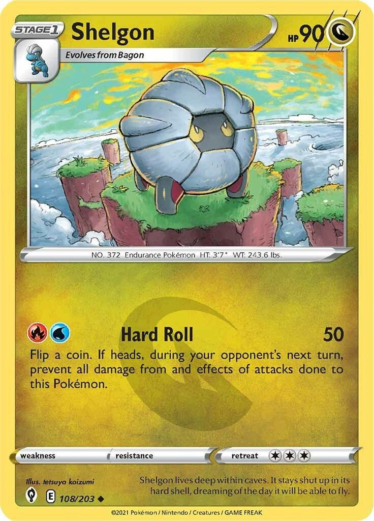 Image for Shelgon (108/203) (SWSH07: Evolving Skies) - Pokemon