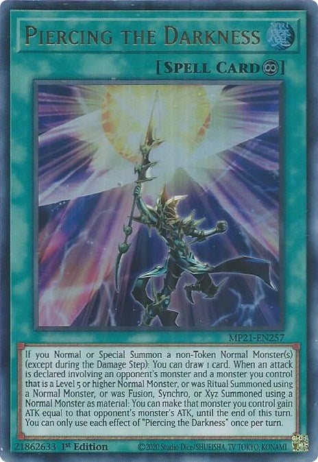 Piercing the Darkness (21257) (MP21) - YuGiOh Single