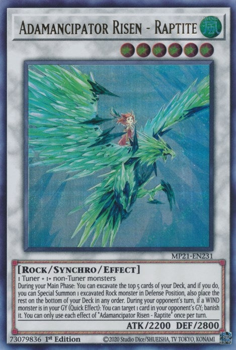 Adamancipator Risen - Raptite (21231) (MP21) - YuGiOh Single