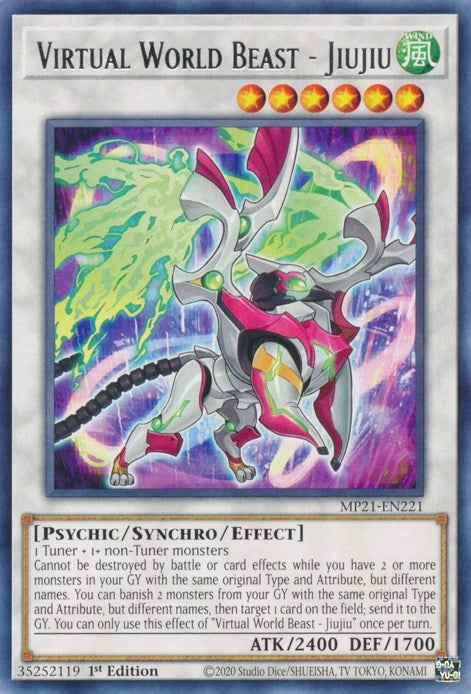 Virtual World Beast - Jiujiu (21221) (MP21) - YuGiOh Single