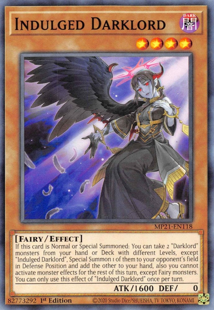 Indulged Darklord (21118) (MP21) - YuGiOh Single