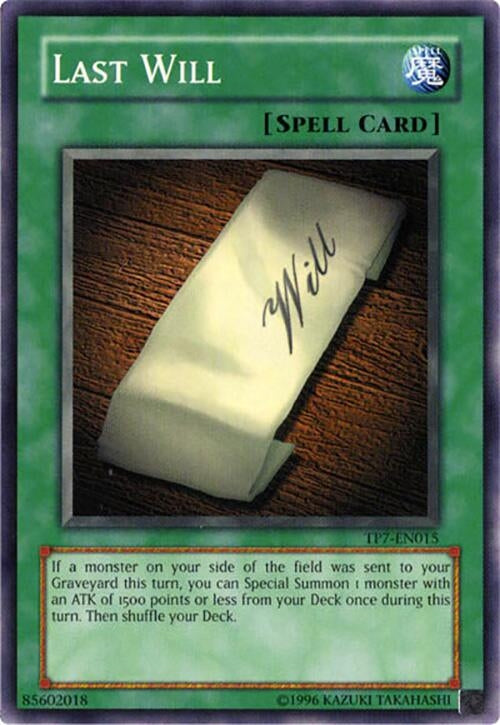 Last Will (7015) - YuGiOh Single