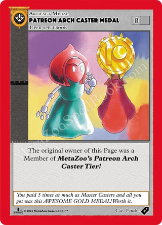 Patreon Arch Caster Medal (MEDALS) - MetaZoo Single