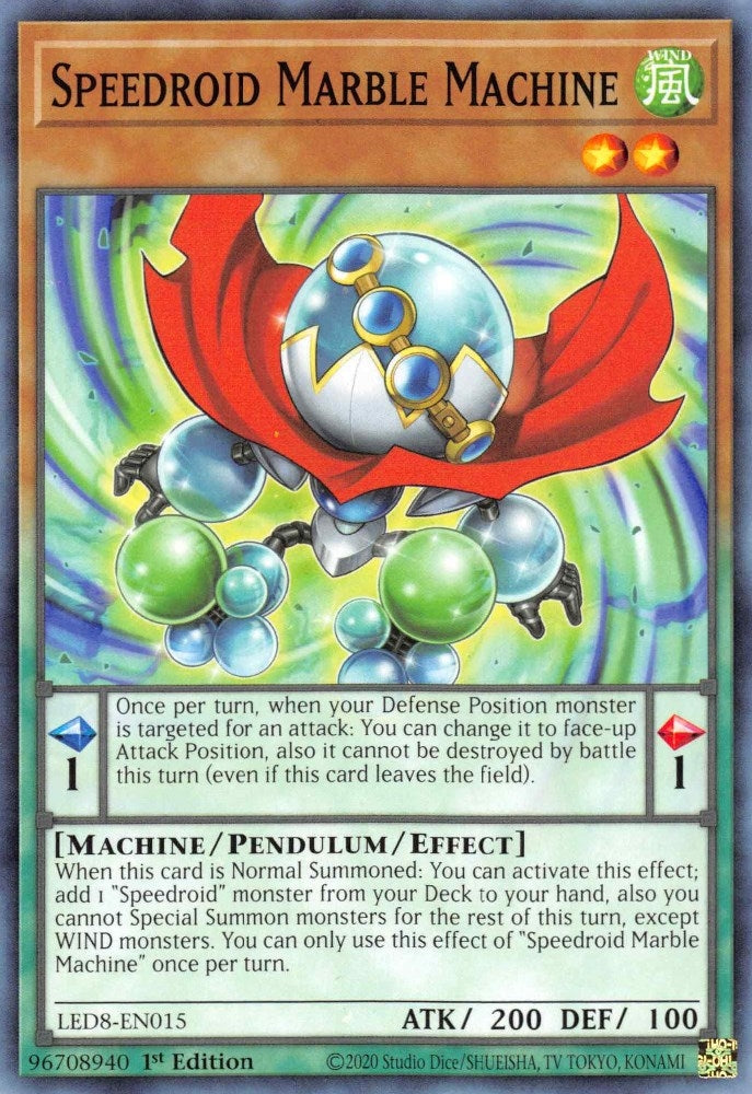 Speedroid Marble Machine (8015) (LED8) - YuGiOh Single