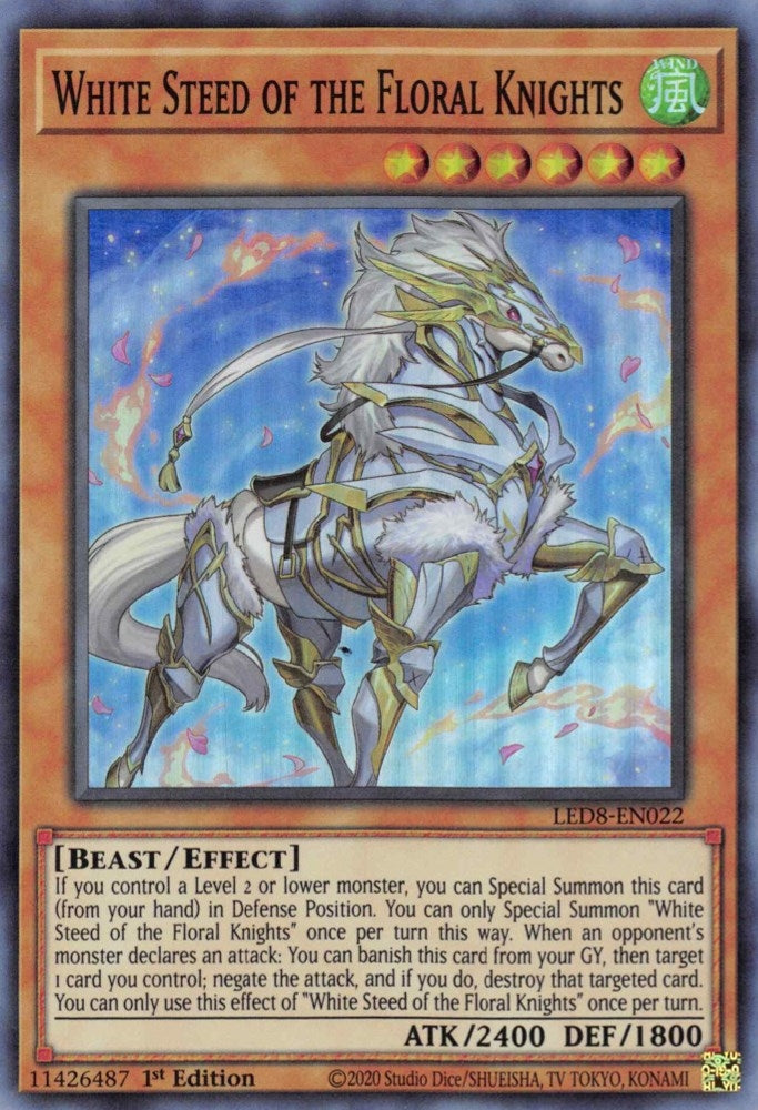 White Steed of the Floral Knights (8022) (LED8) - YuGiOh Single