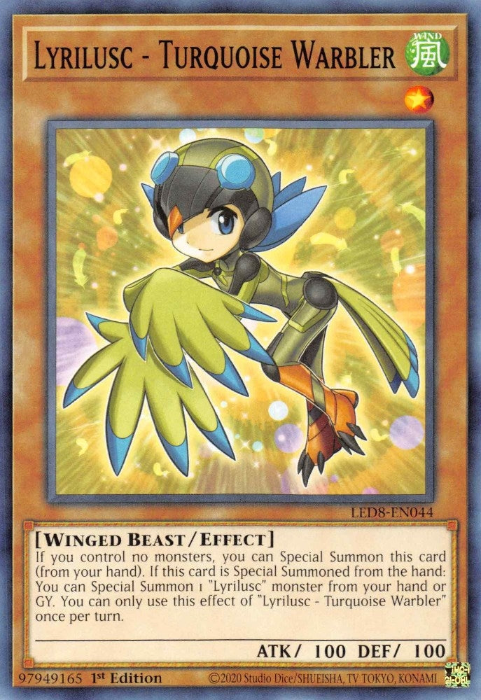 Lyrilusc - Turquoise Warbler (8044) (LED8) - YuGiOh Single