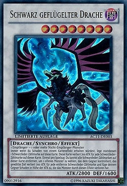 Black-Winged Dragon (German) - ’Schwarz geflugelter Drache’ (11003) (AC11) - YuGiOh Single