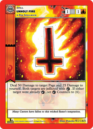 Unholy Fire (91) (NFFE) - MetaZoo Single