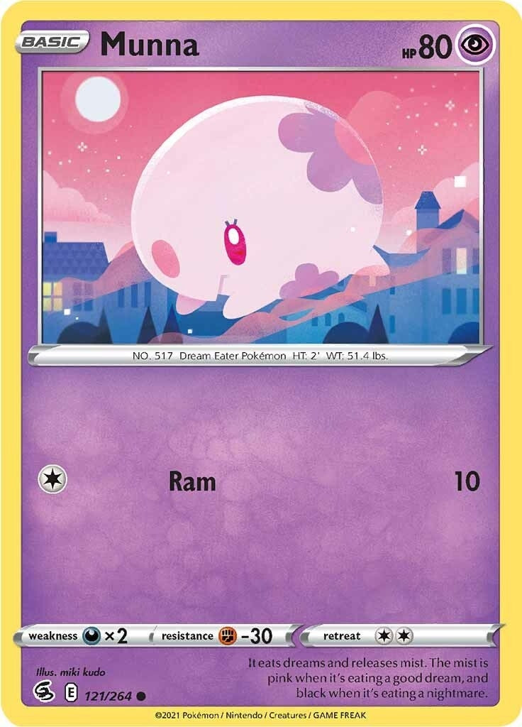 Image for Munna (121/264) (SWSH08: Fusion Strike) - Pokemon