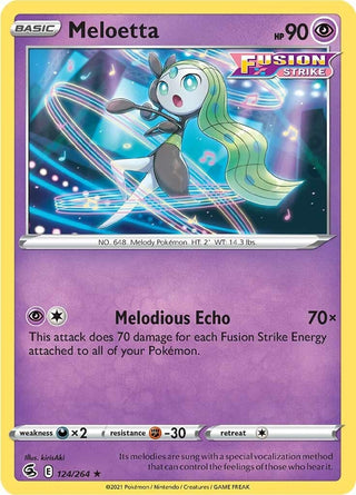 Image for Meloetta (124/264) (SWSH08: Fusion Strike) - Pokemon