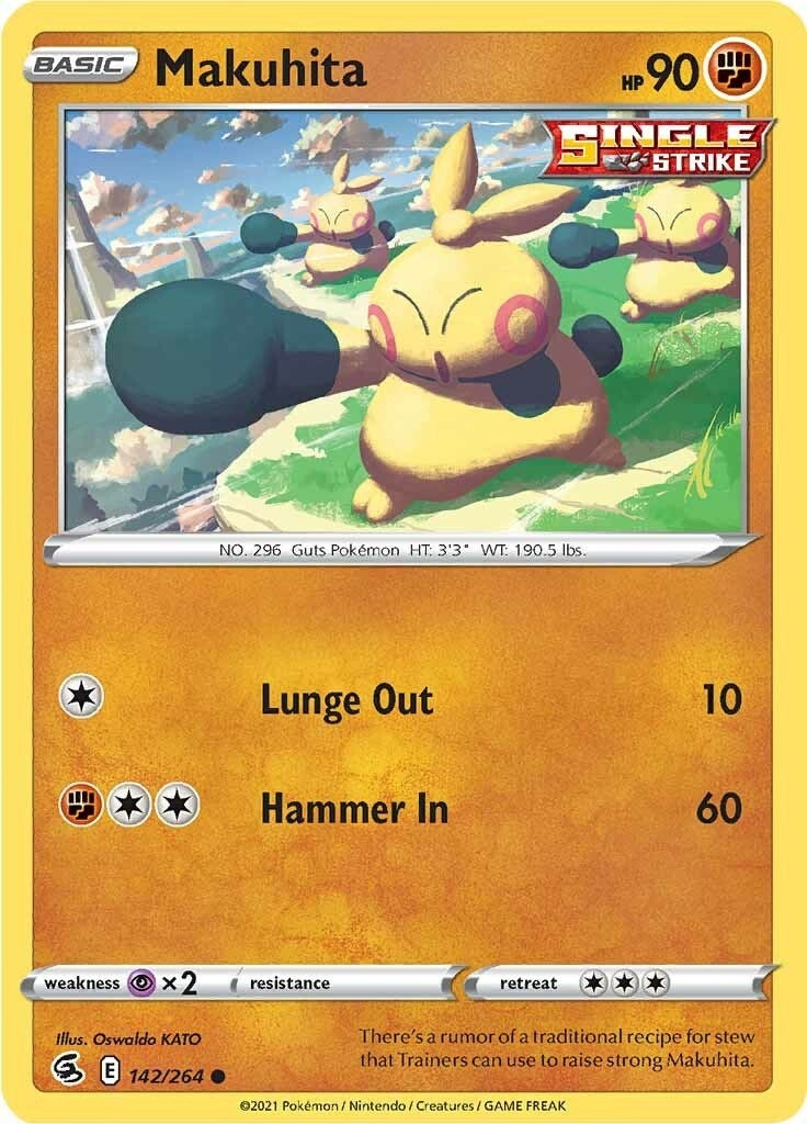Image for Makuhita (142/264) (SWSH08: Fusion Strike) - Pokemon