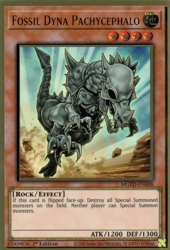 Fossil Dyna Pachycephalo (8) (MGED) - YuGiOh Single
