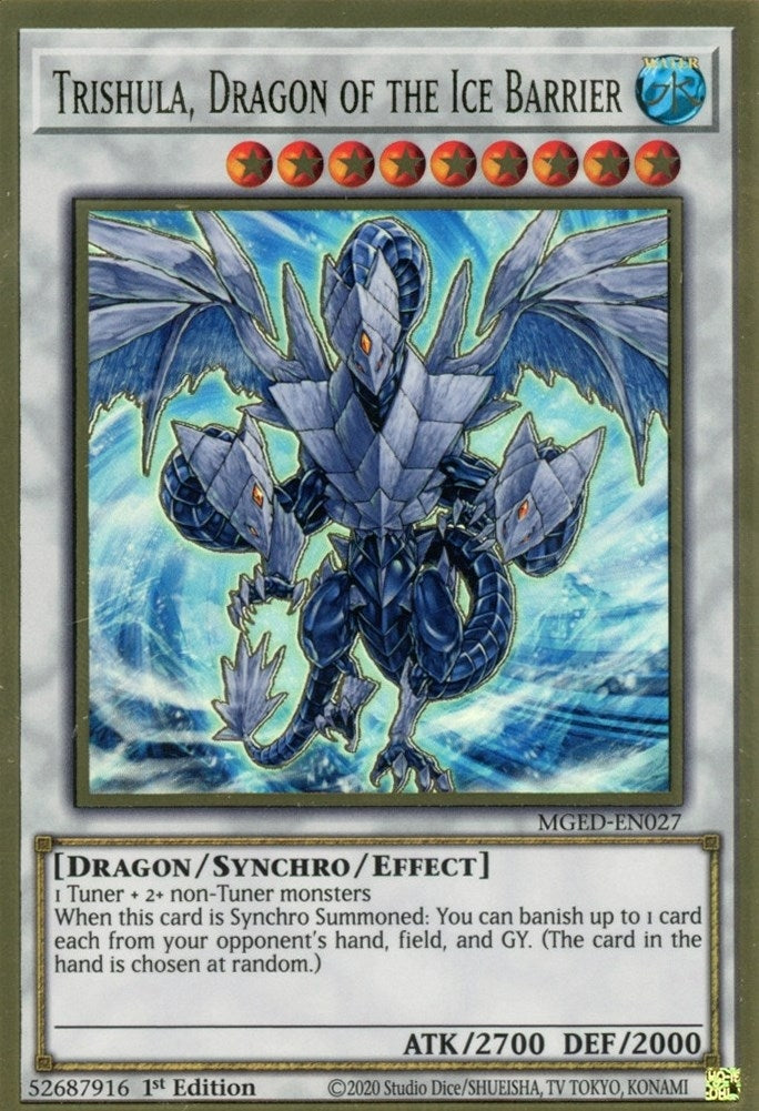 Trishula Dragon of the Ice Barrier (27) (MGED) - YuGiOh Single