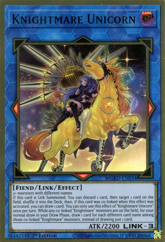 Knightmare Unicorn (Alternate Art) (34) (MGED) - YuGiOh Single