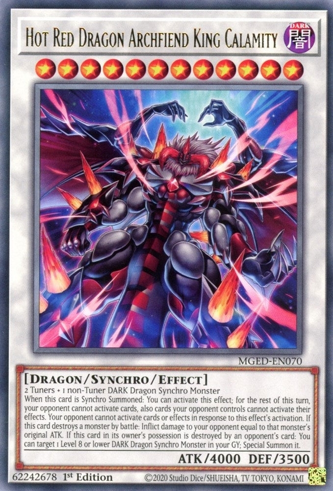 Hot Red Dragon Archfiend King Calamity (70) (MGED) - YuGiOh Single